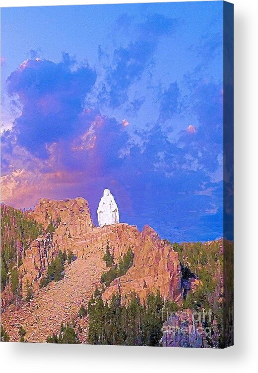 Lady Of The Rockies Acrylic Print featuring the photograph Our Lady of the Rockies by Janette Boyd