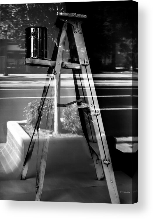 Abstracts Acrylic Print featuring the photograph Painted Illusions - Abstract by Steven Milner