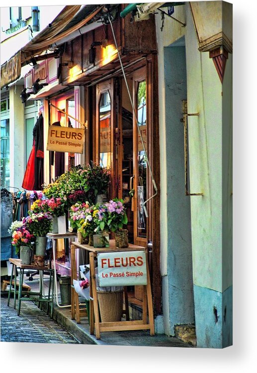 Fleurs Acrylic Print featuring the photograph Paris Fleurs by Kathy Churchman