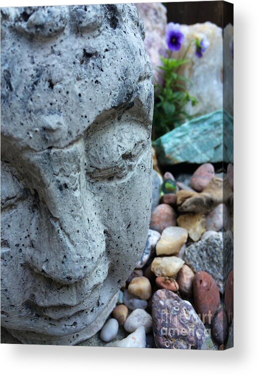 Sculpture Acrylic Print featuring the photograph Peaceful Garden by Kate Purdy