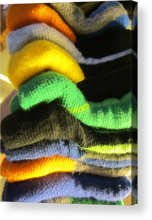 Socks Acrylic Print featuring the photograph Piled up by Rosita Larsson
