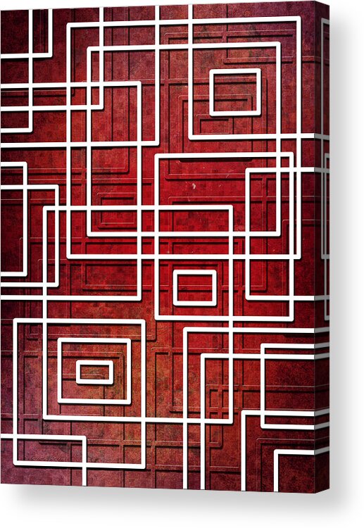 Lines Acrylic Print featuring the digital art Pipeline by Shawna Rowe