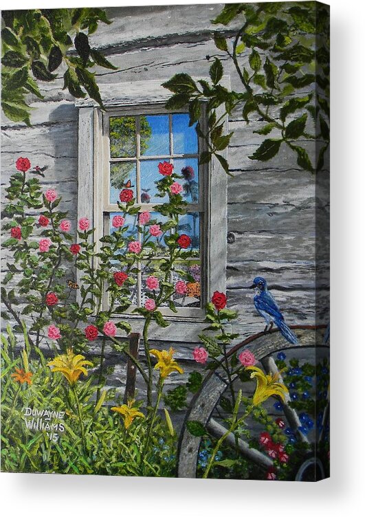 Flowers Acrylic Print featuring the painting Precious Reflections by Duwayne Williams