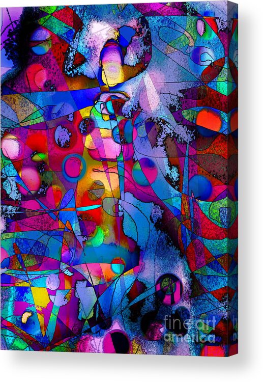 Expressionist Abstract Melodic Colorful Contemporary And Modern Acrylic Print featuring the photograph Prism K.W.Two by Priscilla Batzell Expressionist Art Studio Gallery