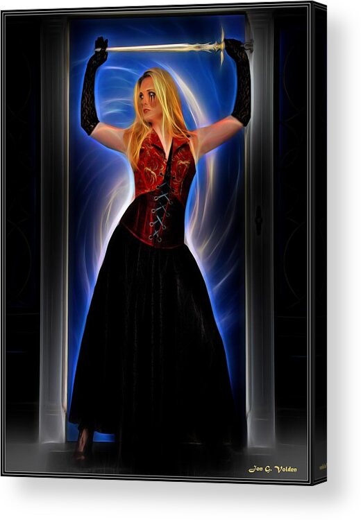 Protector Acrylic Print featuring the photograph Protector Of The Portal by Jon Volden