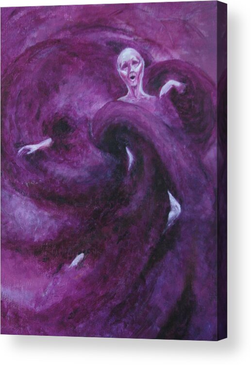 Pink. Breast Cancer Acrylic Print featuring the painting Proud by Patricia Kanzler