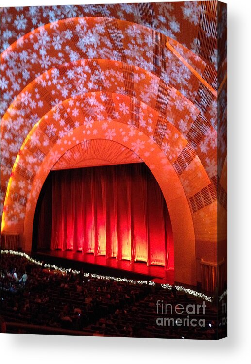 Radio City Acrylic Print featuring the photograph Radio City Stage by Lynellen Nielsen