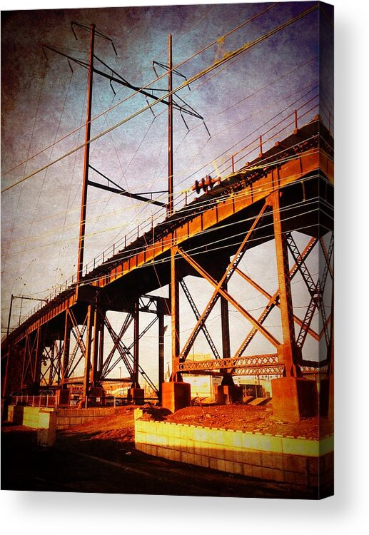 Rail Acrylic Print featuring the photograph Rail Bridge by Richard Reeve