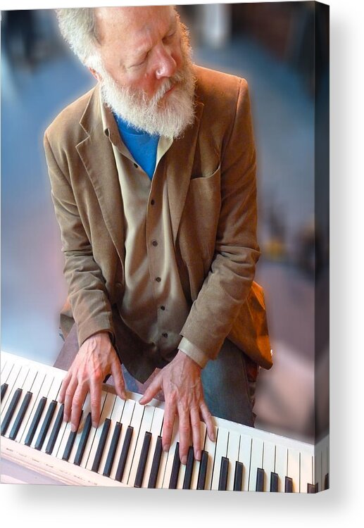 Piano Acrylic Print featuring the photograph Randy Craig on Piano by Jessica Levant