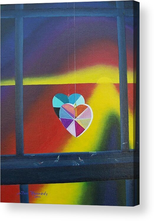 Chrystal Acrylic Print featuring the painting Reflections of the Heart by Thomas F Kennedy