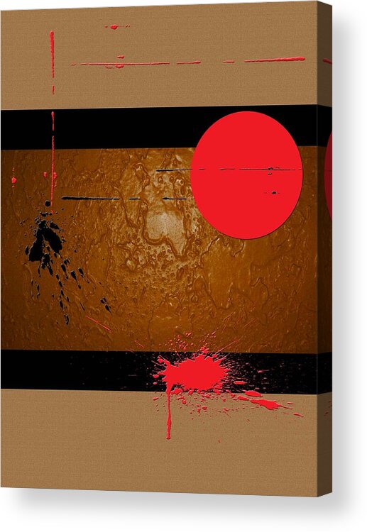 Abstract Acrylic Print featuring the digital art Rising Sun by Terry Boykin