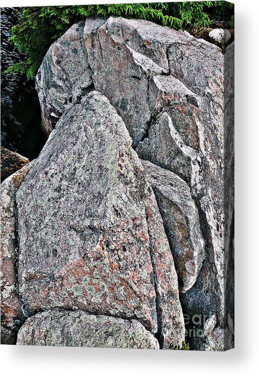 Sleeping Acrylic Print featuring the photograph Rock Face by Chris Sotiriadis