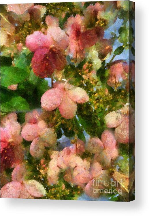 Hydrangea Acrylic Print featuring the painting Rococo Blossoms by RC DeWinter