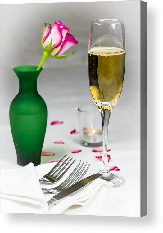 Dinner Setting Acrylic Print featuring the photograph Romantic Setting by Donald Davis
