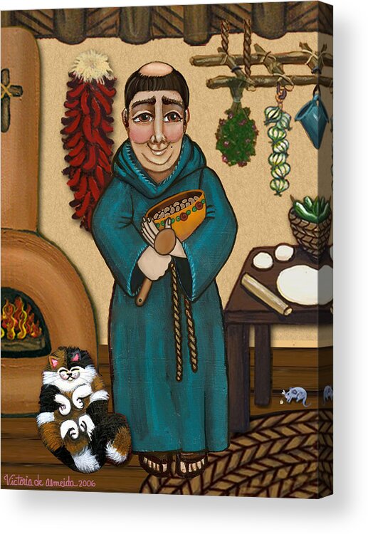 San Pascual Acrylic Print featuring the painting San Pascual by Victoria De Almeida