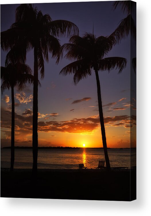 Sunset Acrylic Print featuring the photograph Sanibel Island Sunset by Kim Hojnacki