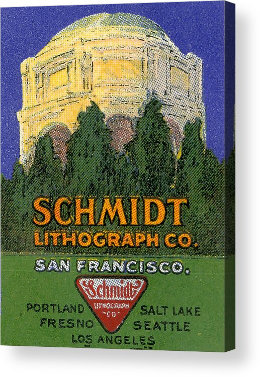  Acrylic Print featuring the digital art Schmidt Lithograph by Cathy Anderson