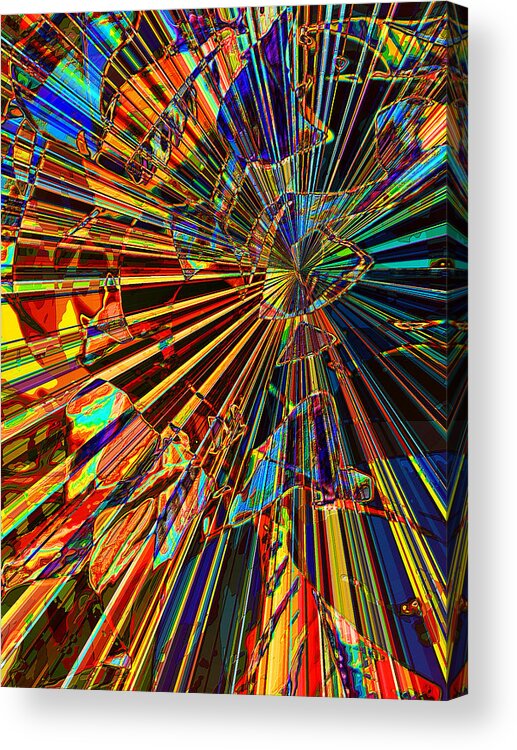 Shattered Acrylic Print featuring the digital art Shattered by Wendy J St Christopher