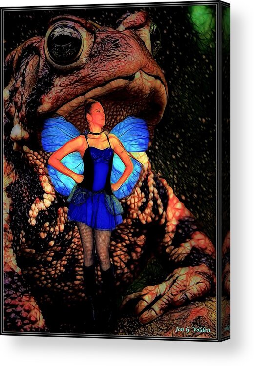 Fairy Acrylic Print featuring the painting Sometime A Toad Is Just A Toad by Jon Volden