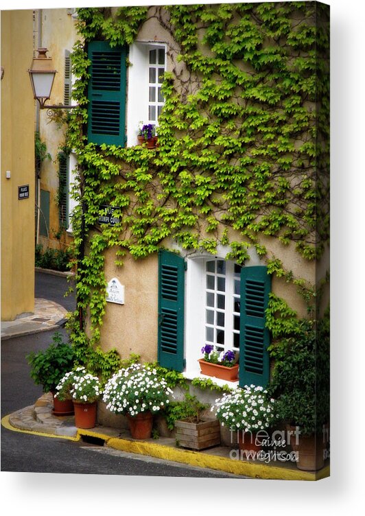 Street Scene Acrylic Print featuring the photograph Springtime in Provence by Lainie Wrightson