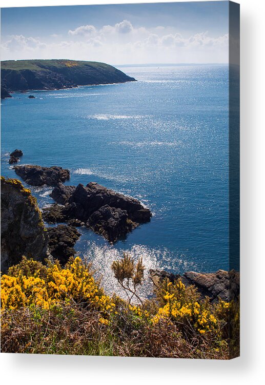 Birth Place Acrylic Print featuring the photograph St Non's Bay Pembrokeshire by Mark Llewellyn