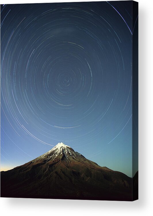 260298 Acrylic Print featuring the photograph Star Trails South Celestial Pole by Harley Betts