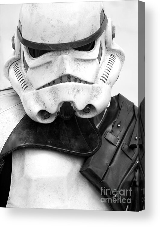 Star Acrylic Print featuring the photograph Stormtrooper Portrait by David Lichtneker