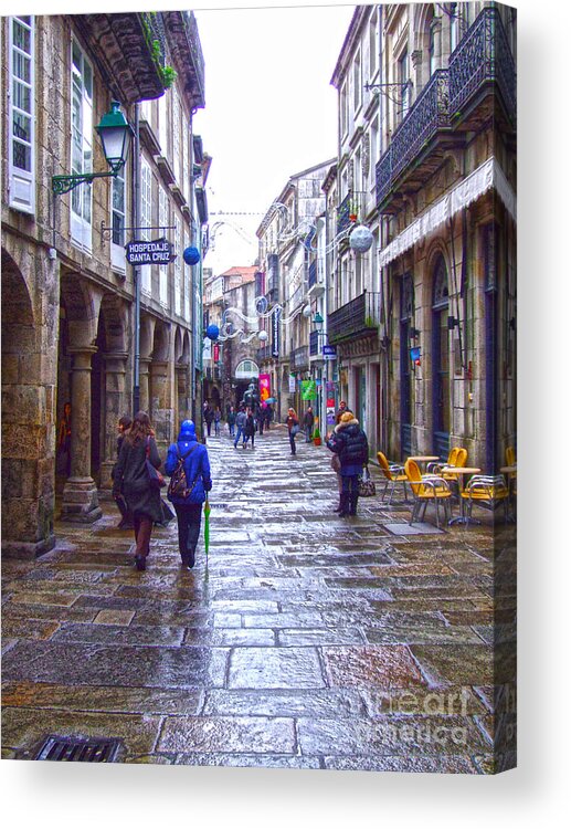 Spain Acrylic Print featuring the digital art Streets by Andrew Middleton