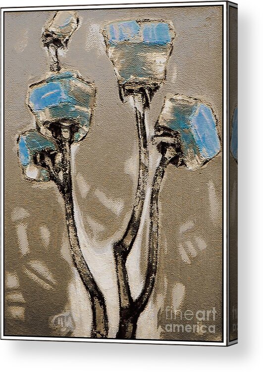 Still Life Acrylic Print featuring the painting Suggestion of flowers SOFFL1 by Pemaro