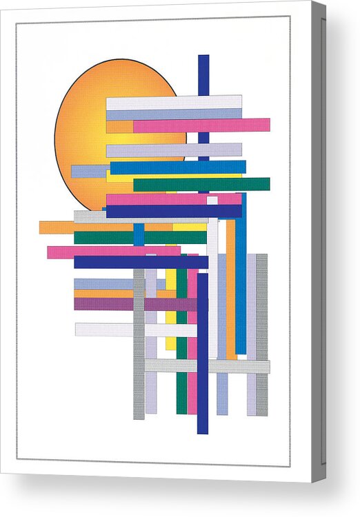 Contemporary Acrylic Print featuring the digital art Sun City by Bjorn Sjogren