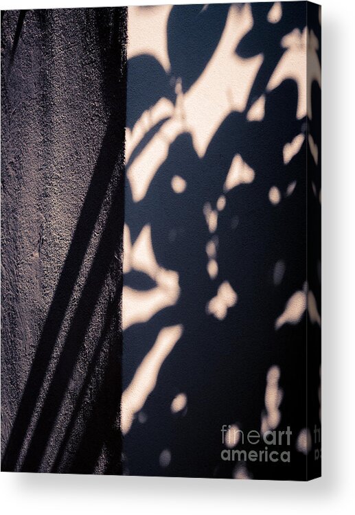 Abstract Acrylic Print featuring the photograph Sun dappled wall by Silvia Ganora