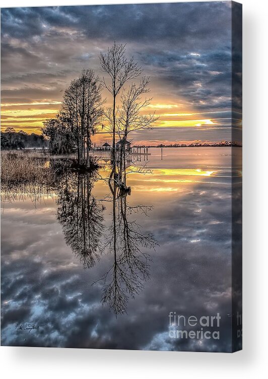 Sunset Reflections Acrylic Print featuring the photograph Sunset Highlights by Mike Covington