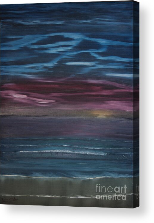  Surreal Acrylic Print featuring the painting Surreal Sunset by Ian Donley