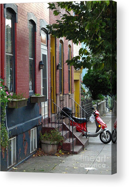 Motor Scooter Acrylic Print featuring the photograph Swain Street by Christopher Plummer