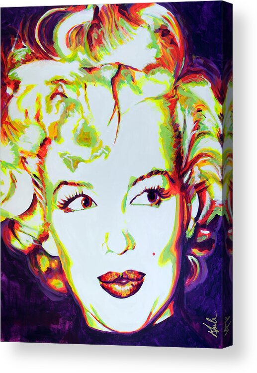 Beauty Acrylic Print featuring the painting Sweet Marilyn by Steve Gamba