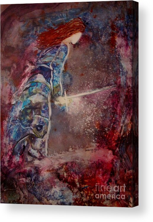 Warrior Acrylic Print featuring the painting Sword of Truth by Deborah Nell