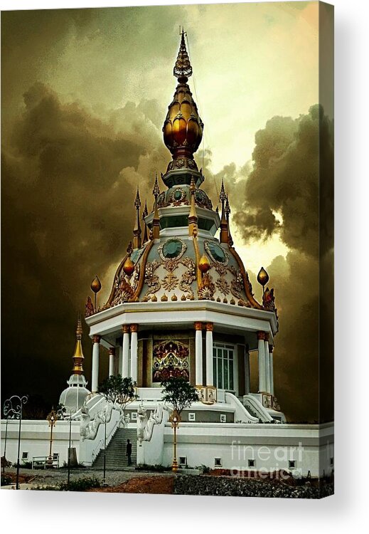 Temple Acrylic Print featuring the photograph Temple of Clouds by Ian Gledhill