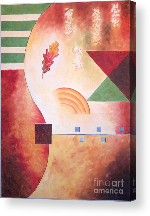 Abstract Acrylic Print featuring the painting Terraform I- Taos Series by Teri Atkins Brown