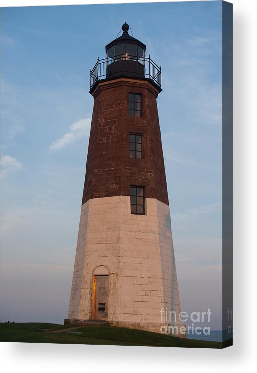 Point Judith Light Acrylic Print featuring the photograph The 1856 Point Judith Light by Anna Lisa Yoder