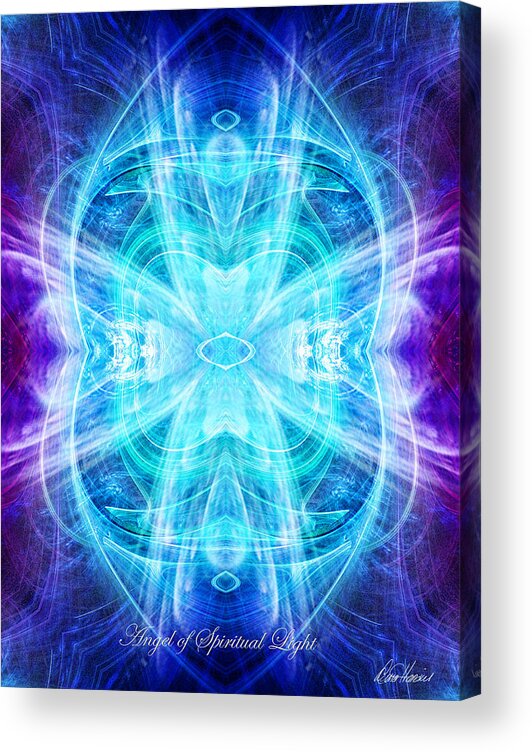 Angel Acrylic Print featuring the digital art The Angel of Spiritual Light by Diana Haronis