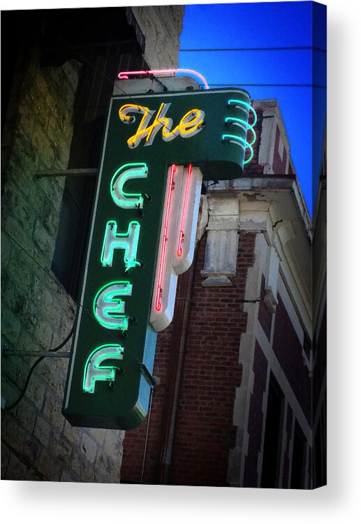 Neon Sign Acrylic Print featuring the photograph The Chef by Rod Seel