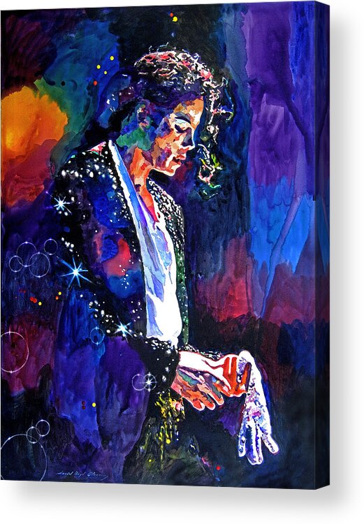 Michael Jackson Acrylic Print featuring the painting The Final Performance - Michael Jackson by David Lloyd Glover