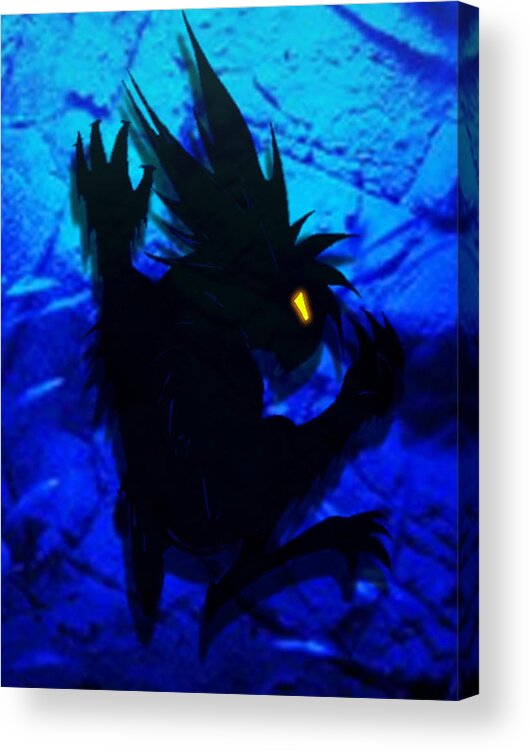 Gargoyle Acrylic Print featuring the mixed media The Gargunny by Shawn Dall