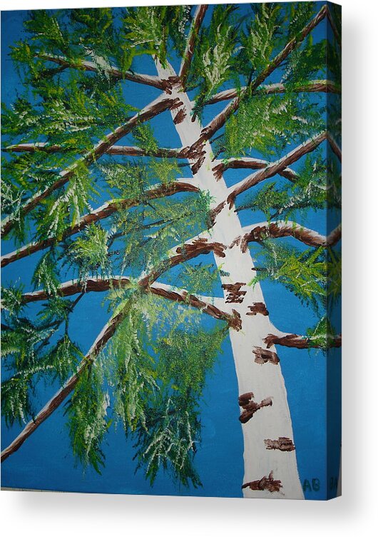 Tree Acrylic Print featuring the painting The Healing Tree by Angie Butler