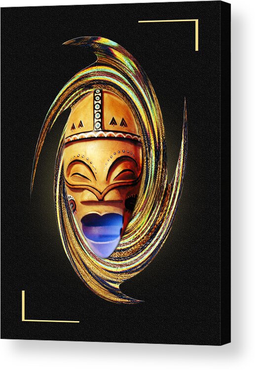Africa Acrylic Print featuring the digital art The Mask by Terry Boykin