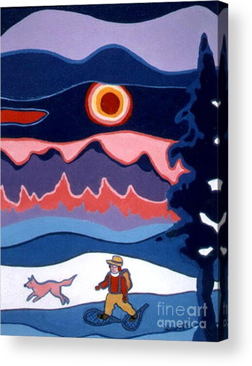 Acrylic Acrylic Print featuring the painting The Morning Trek by Joyce Gebauer