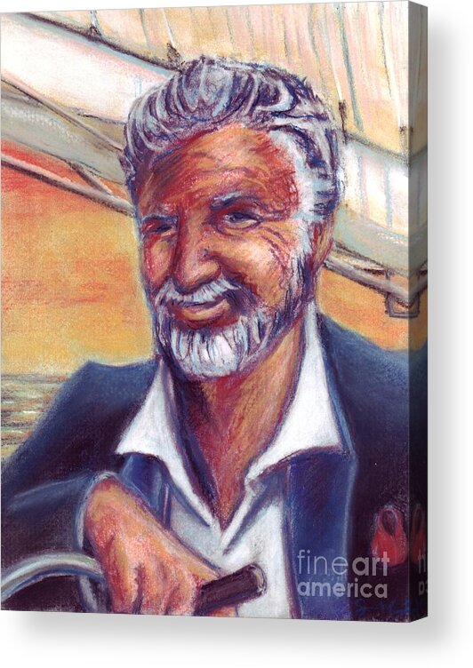 Most Interesting Man In The World Acrylic Print featuring the painting The Most Interesting Man in the World by Samantha Geernaert
