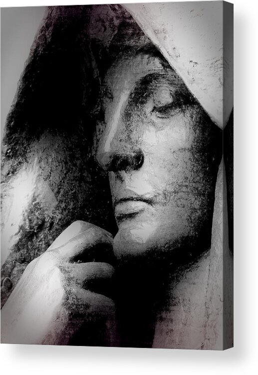 Statue Acrylic Print featuring the photograph The Mystery of the Hereafter by Mike Martin