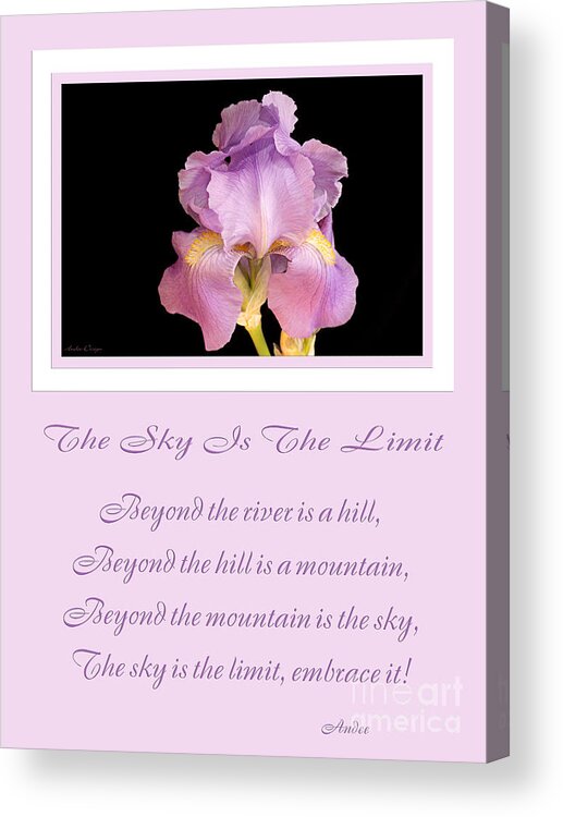 Andee Design Iris Acrylic Print featuring the photograph The Sky Is The Limit V 10 by Andee Design