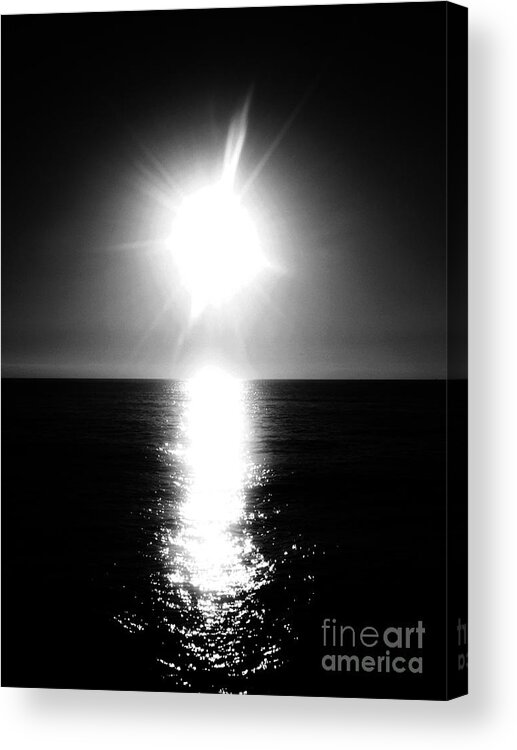 Black And White Photography Acrylic Print featuring the photograph The Sunset Sunrise by Fei A